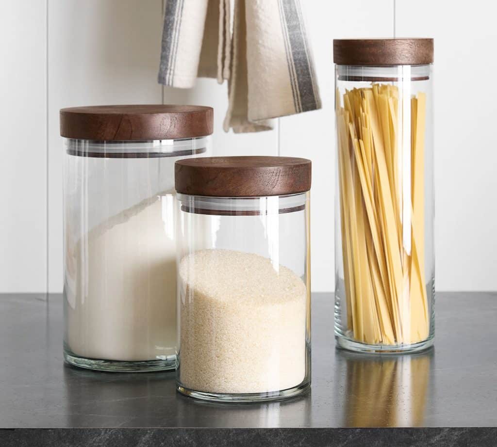 potes para organizar alimentos