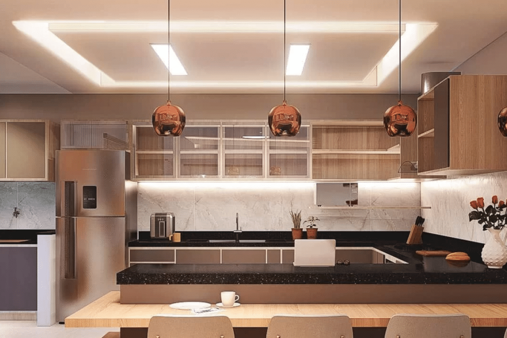 iluminação para cozinha