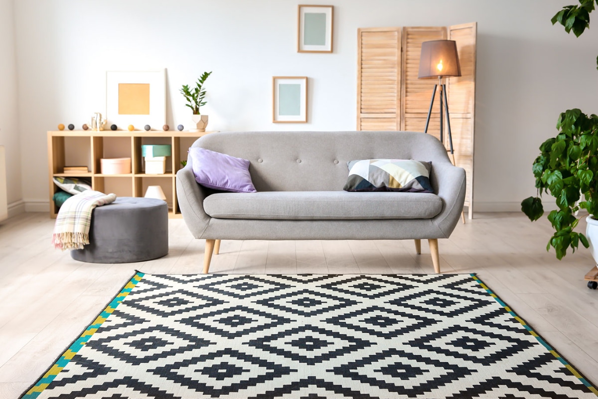 decoração com tapete