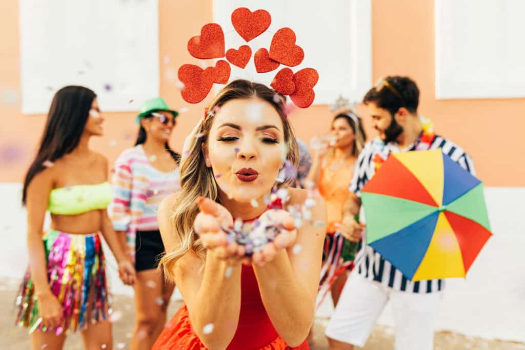 festa de carnaval em casa