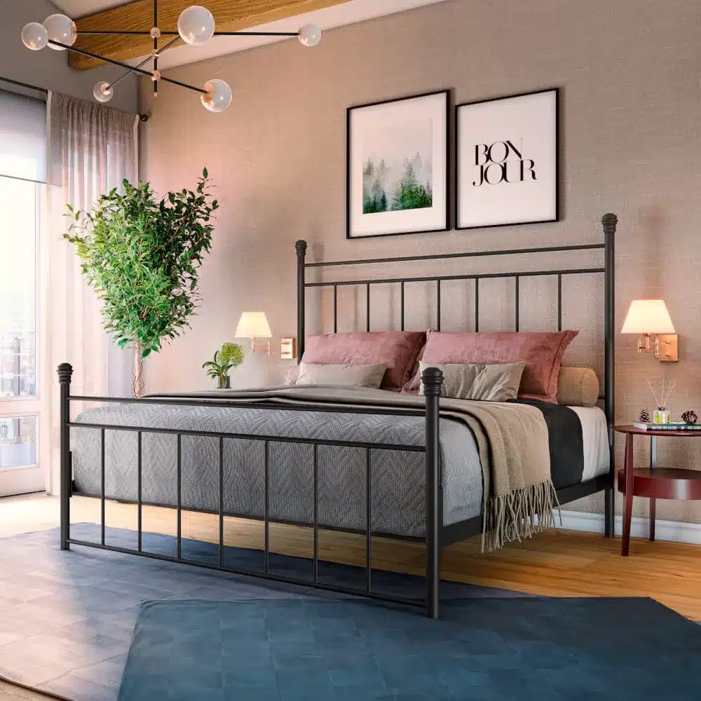 quarto de casal no estilo industrial