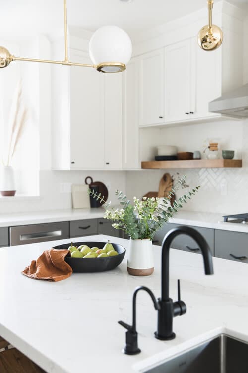 decoracao com frutas na bancada da cozinha