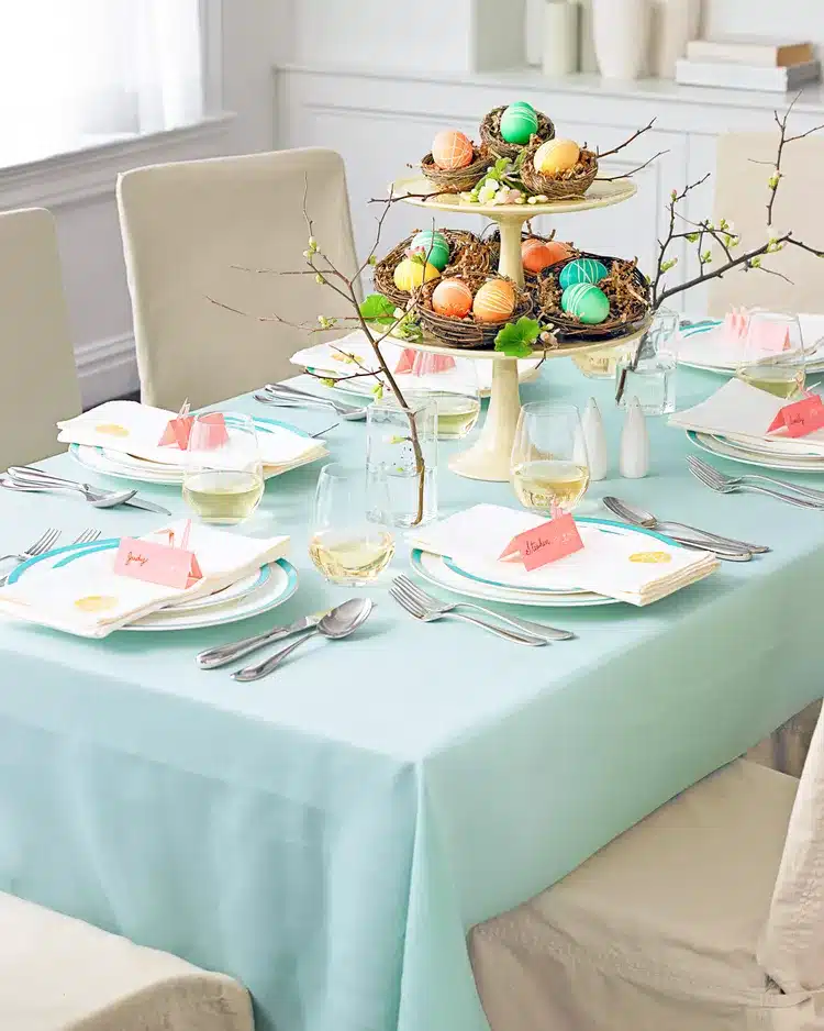decoração de páscoa para mesa