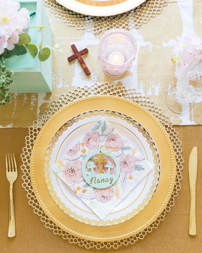 decoração de páscoa religiosa para mesa