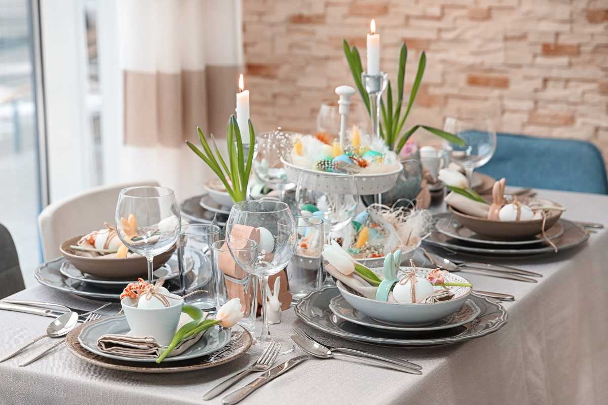 decoração de páscoa para mesa