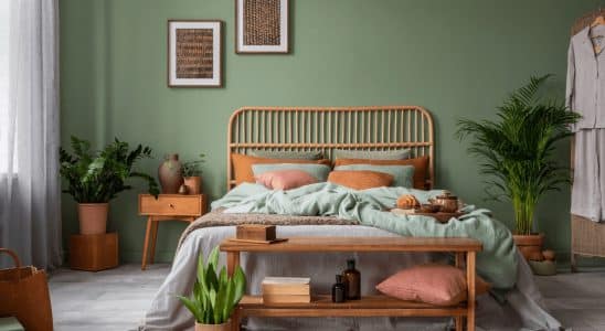 cama fazendo parte da decoração