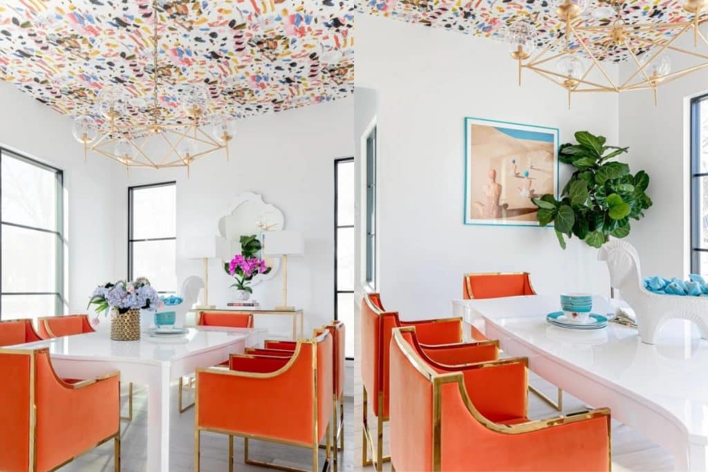 decoração com cores alegres e vibrantes
