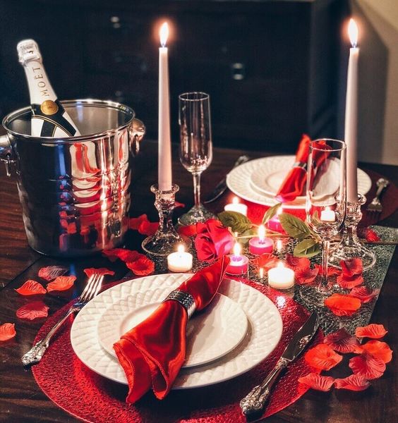 vela no jantar romantico