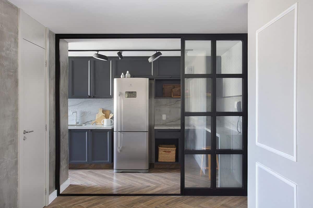 apartamento industrial pequeno e moderno