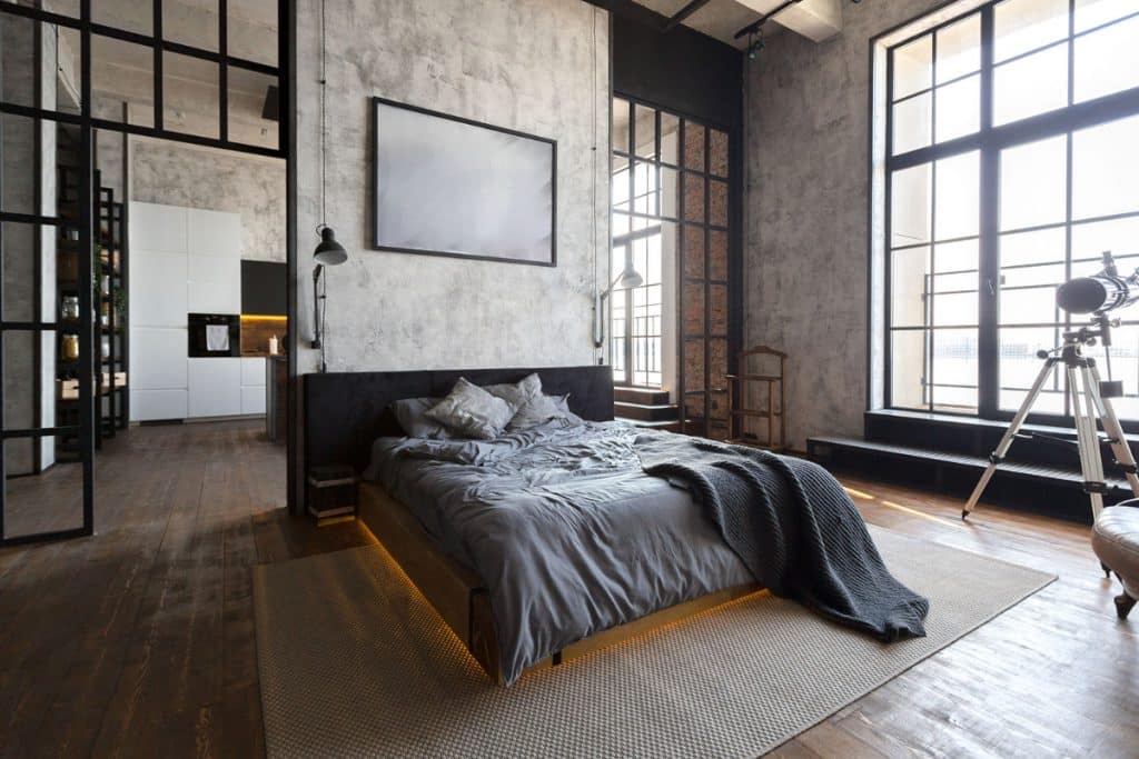 decoração para quarto estilo industrial