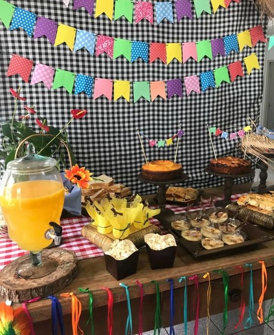 mesa comida festa junina
