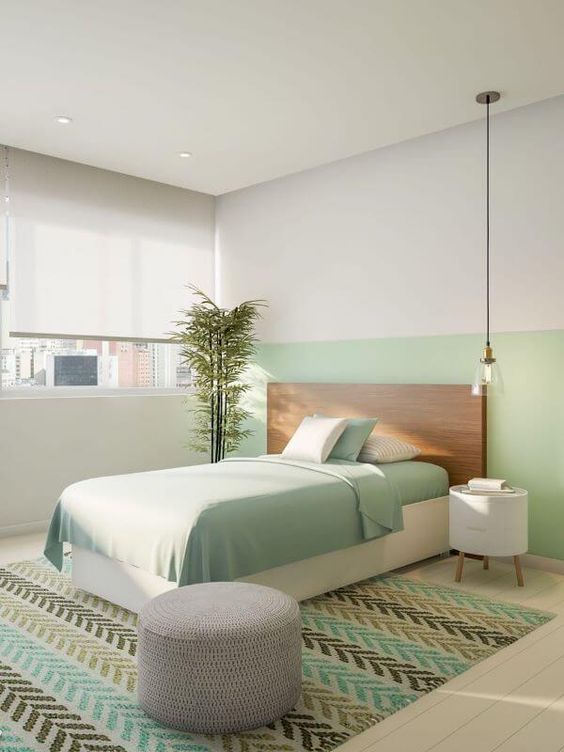 quarto verde claro