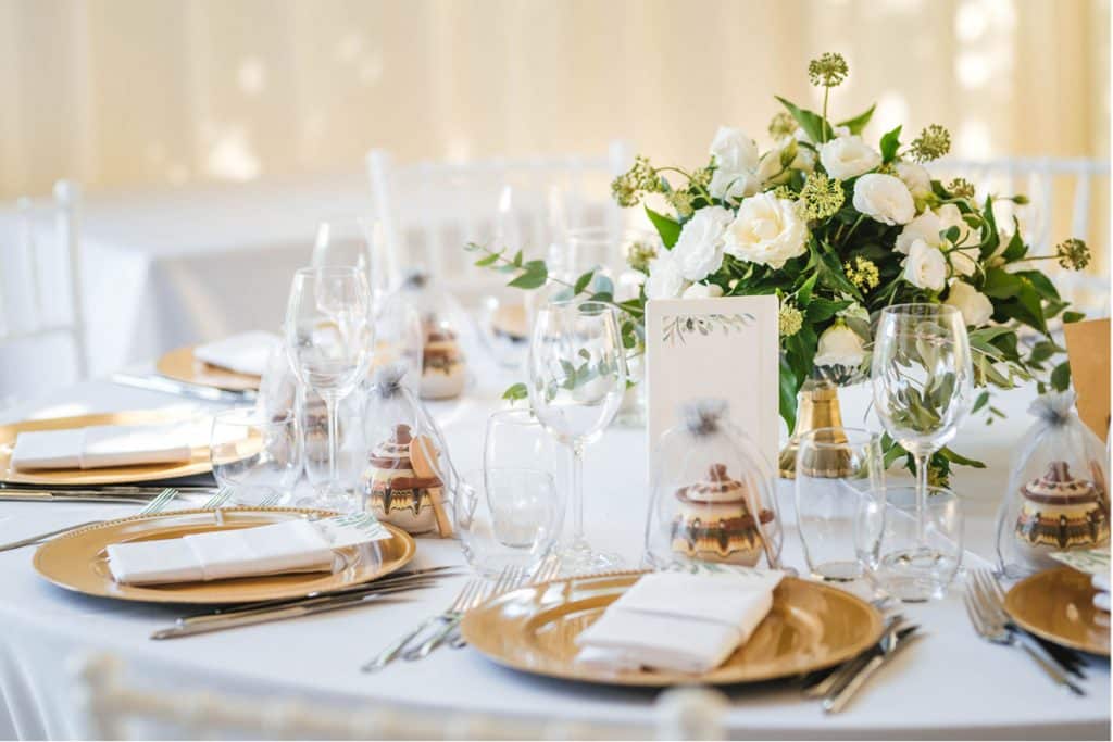 Decoração de mesa de casamento