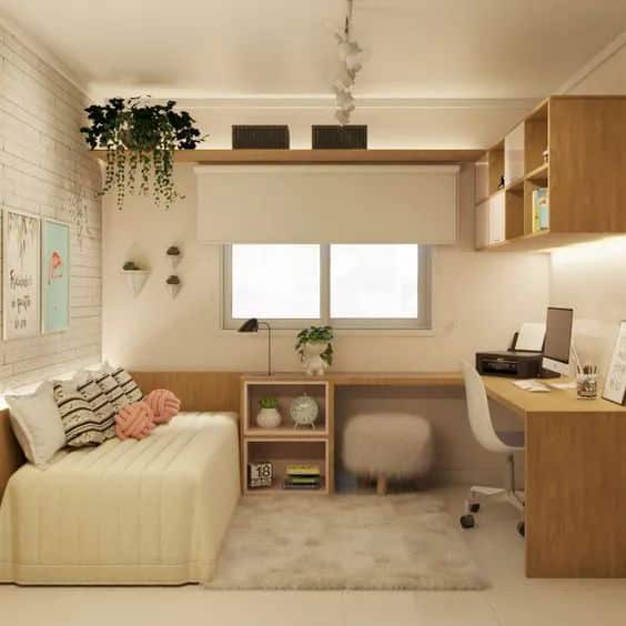 quarto com escritorio