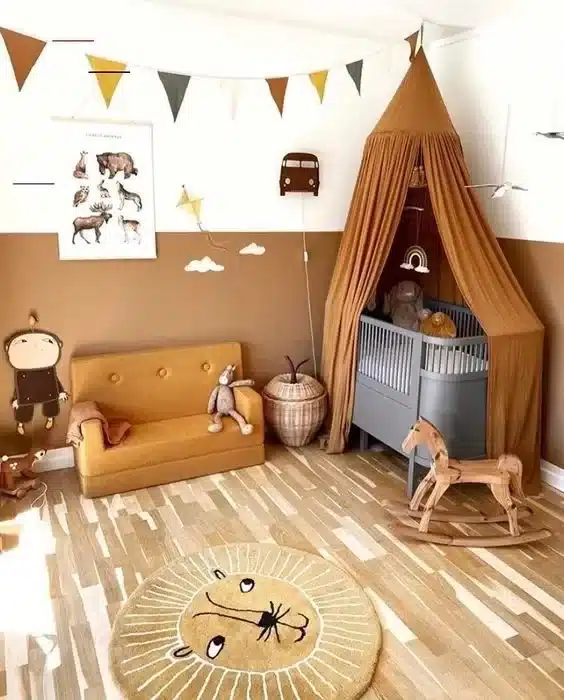 quarto infantil tons terrosos