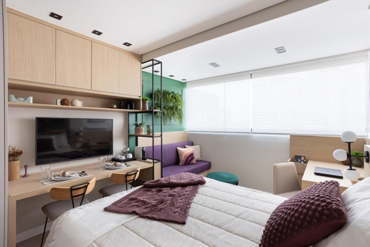 Studio de 24m²: como otimizar espaço? Veja as fotos completas