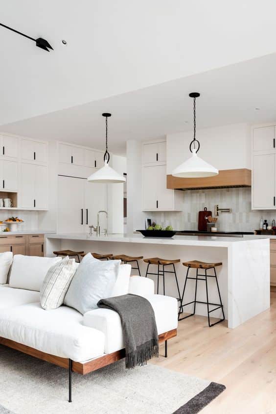 cozinha com sala de estar