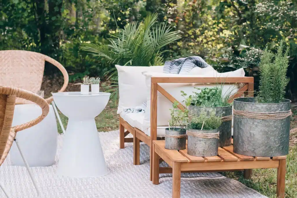 decoracao area externa com plantas