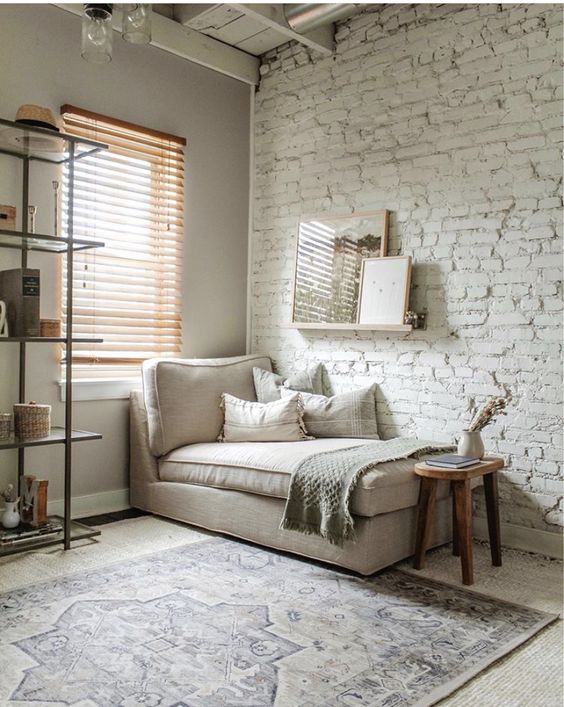 decoracao industrial parede tijolinho branco
