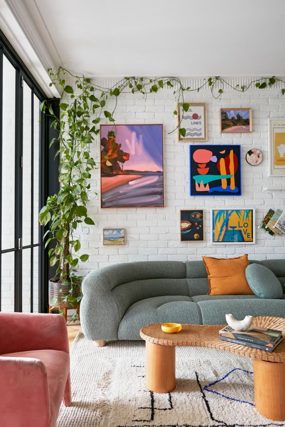 ideia para uma sala de estar estilosa