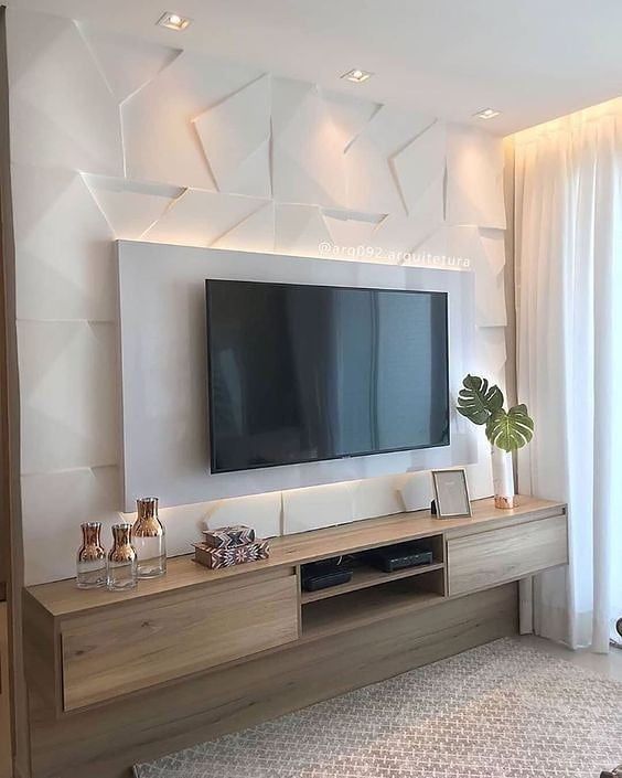 revestimento 3d na sala