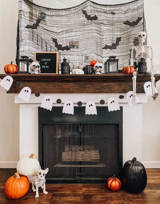 diy decoracao de halloween na sala