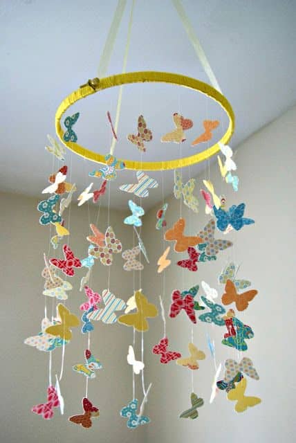 mobile de borboleta diy