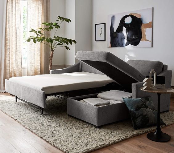 sala com sofa cama