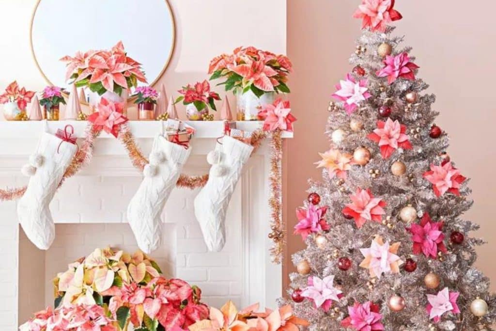 Decoração de Natal rosa