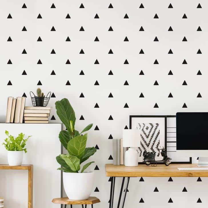 parede de destaque com adesivo decorativo