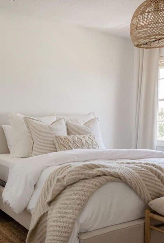 ideia para cama de casal neutra
