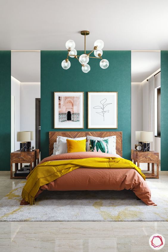 quarto de casal colorido