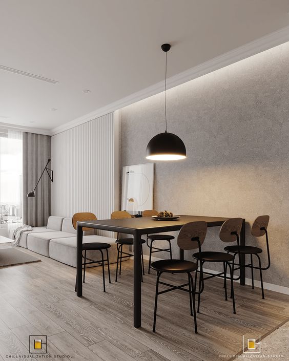 apartamento decorado no estilo minimalista
