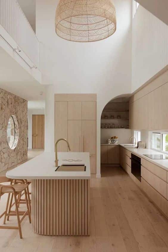 curvas na decoracao da cozinha