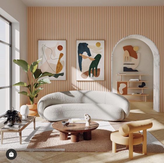 decoracao com curvas e cores