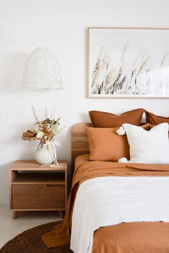 decoracao quarto feminino tons terrosos