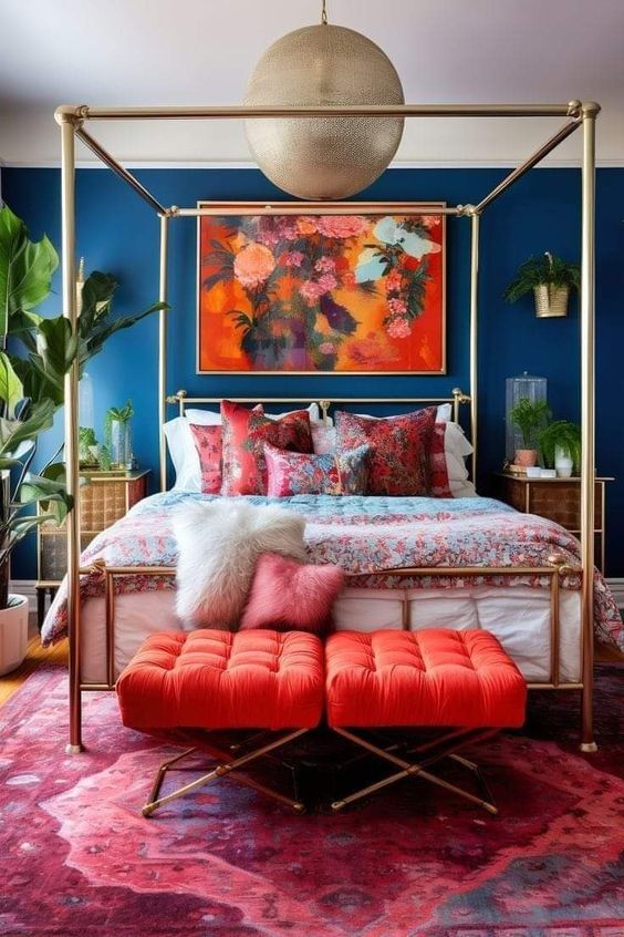 estampas e texturas na decoracao do quarto