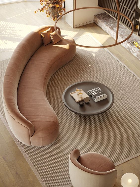 moveis curvos na decoracao