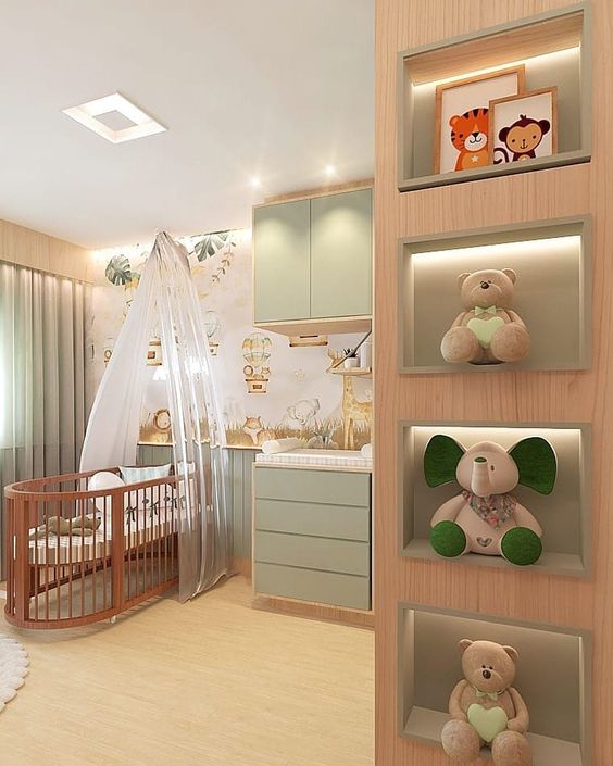 pelucia na decoracao do quarto de bebe