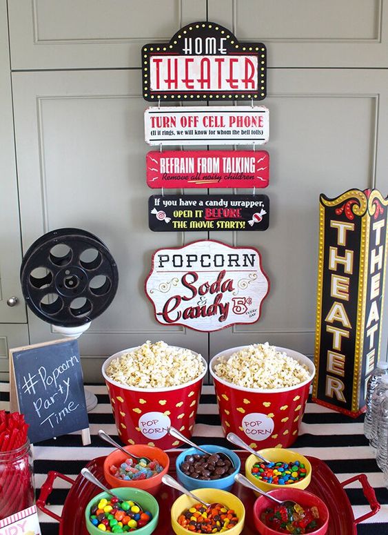 ideia para noite do cinema em casa