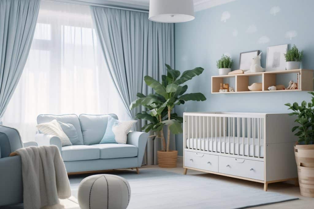 cores suaves e relaxantes para quarto de bebê