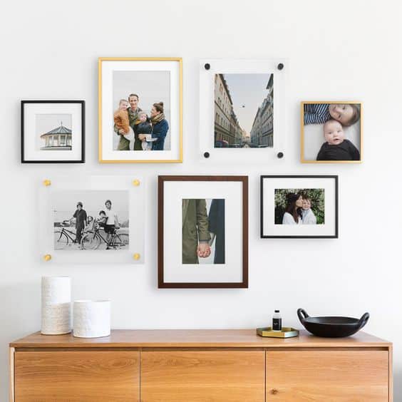decoracao de casa com fotos da familia