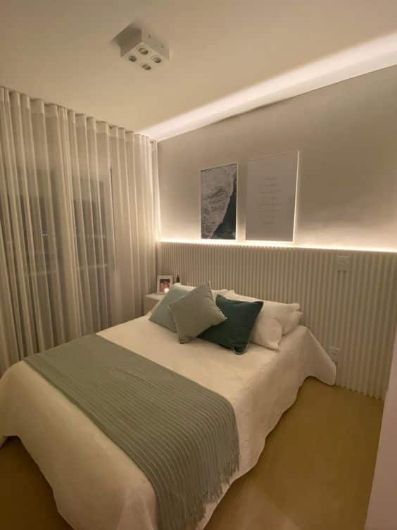 iluminacao led no quarto