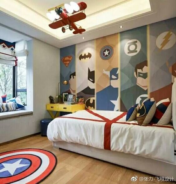 decoracao de quarto infantil de super-heroi