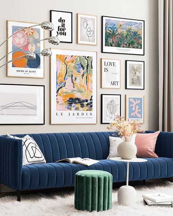 ideia criativa para decorar com quadros