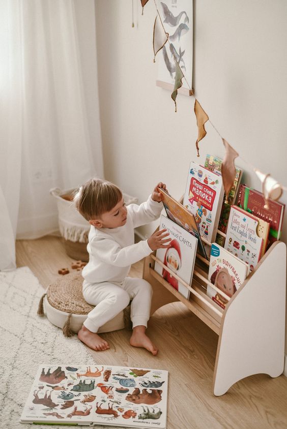 ideia de livros para quarto infantil