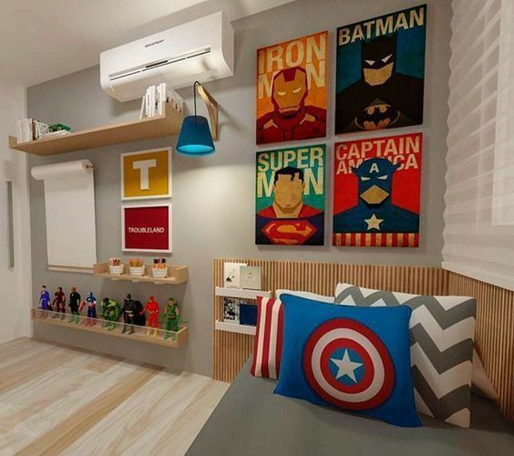 ideia para quarto de menino super-heroi