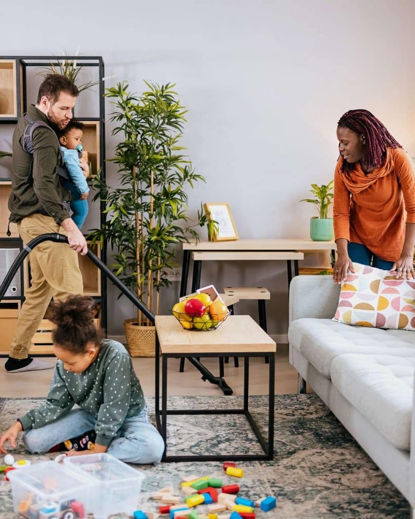 organizacao da casa em familia