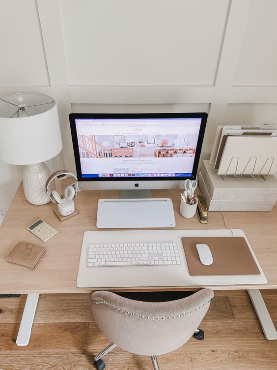 organizacao para mesa de home office