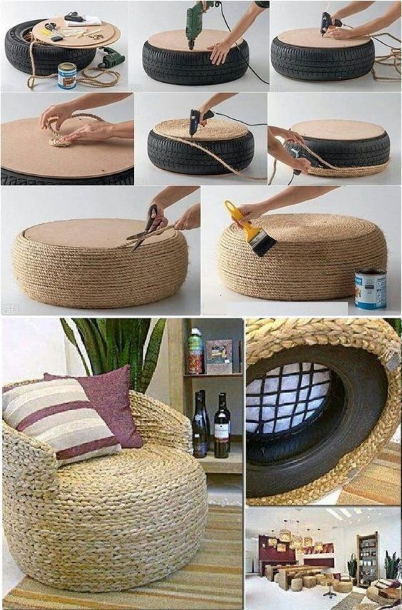 pneu na decoracao diy